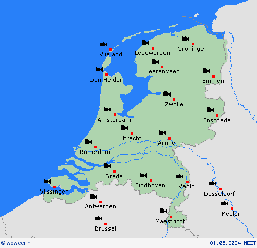 webcam Nederland Nederland Weerkaarten