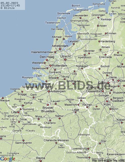 bliksem Nederland 16:45 UTC zo, 05-02
