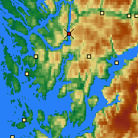 Nearby Forecast Locations - Fossmark - Kaart