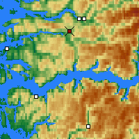 Nearby Forecast Locations - Forde / Bringeland - Kaart