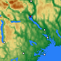 Nearby Forecast Locations - Gvarv - Kaart