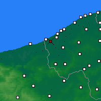Nearby Forecast Locations - Koksijde - Kaart