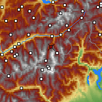 Nearby Forecast Locations - Grächen - Kaart