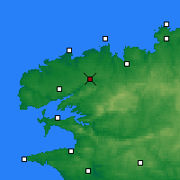 Nearby Forecast Locations - Landivisiau - Kaart