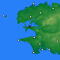 Nearby Forecast Locations - Lanvéoc - Kaart