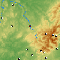 Nearby Forecast Locations - Épinal - Kaart