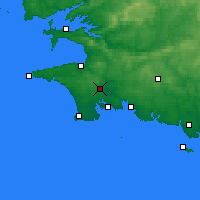 Nearby Forecast Locations - Quimper - Kaart