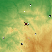 Nearby Forecast Locations - Guéret - Kaart