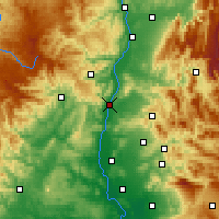 Nearby Forecast Locations - Montélimar - Kaart