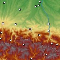 Nearby Forecast Locations - Saint-Girons - Kaart
