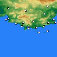 Nearby Forecast Locations - Toulon - Kaart