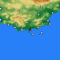 Nearby Forecast Locations - Hyères - Kaart