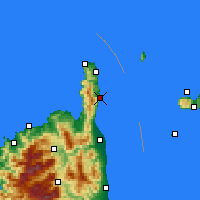 Nearby Forecast Locations - Cap Sagro - Kaart