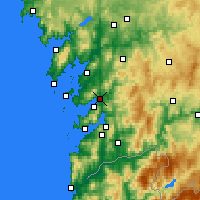 Nearby Forecast Locations - Pontevedra - Kaart