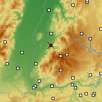 Nearby Forecast Locations - Freiburg - Kaart