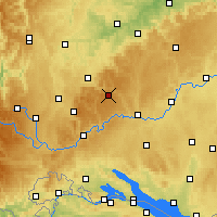 Nearby Forecast Locations - Schwäbische Alb - Kaart