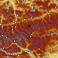 Nearby Forecast Locations - Obertauern - Kaart