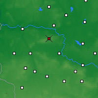 Nearby Forecast Locations - Zielona Góra - Kaart