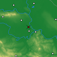 Nearby Forecast Locations - Batajnica - Kaart