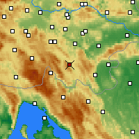 Nearby Forecast Locations - Kočevje - Kaart