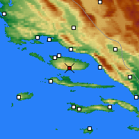 Nearby Forecast Locations - Luchthaven Brač - Kaart