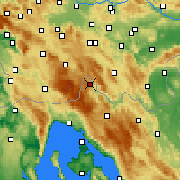 Nearby Forecast Locations - Čabar - Kaart