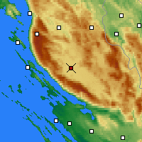 Nearby Forecast Locations - Gospić - Kaart