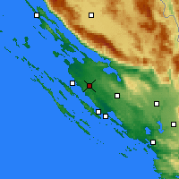 Nearby Forecast Locations - Zemunik Donji - Kaart