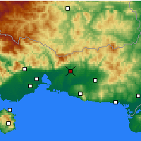 Nearby Forecast Locations - Komotini - Kaart