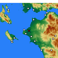 Nearby Forecast Locations - Andravida - Kaart