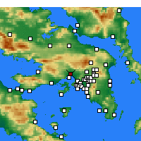 Nearby Forecast Locations - Elefsina - Kaart