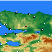 Nearby Forecast Locations - Köseköy - Kaart
