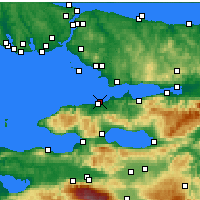 Nearby Forecast Locations - Yalova - Kaart