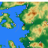 Nearby Forecast Locations - Dikili - Kaart