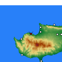 Nearby Forecast Locations - Xerovounos - Kaart