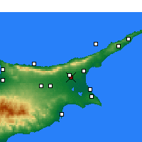 Nearby Forecast Locations - Lefkoniko - Kaart