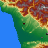 Nearby Forecast Locations - Zoegdidi - Kaart