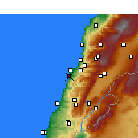 Nearby Forecast Locations - Beiroet - Kaart