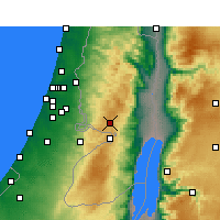 Nearby Forecast Locations - Jeruzalem Luchthaven - Kaart