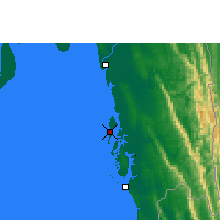 Nearby Forecast Locations - Kutubdia - Kaart