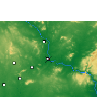 Nearby Forecast Locations - Kothagudem - Kaart