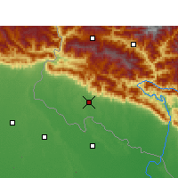 Nearby Forecast Locations - Dhangadhi - Kaart