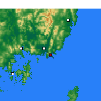 Nearby Forecast Locations - Busan - Kaart