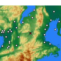 Nearby Forecast Locations - Ueno - Kaart
