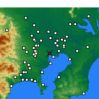 Nearby Forecast Locations - Tokio - Kaart