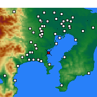 Nearby Forecast Locations - Yokohama - Kaart