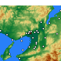 Nearby Forecast Locations - Itami Airport - Kaart