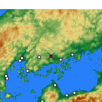 Nearby Forecast Locations - Hiroshima Airport - Kaart