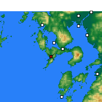 Nearby Forecast Locations - Nagasaki - Kaart