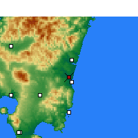 Nearby Forecast Locations - Miyazaki - Kaart